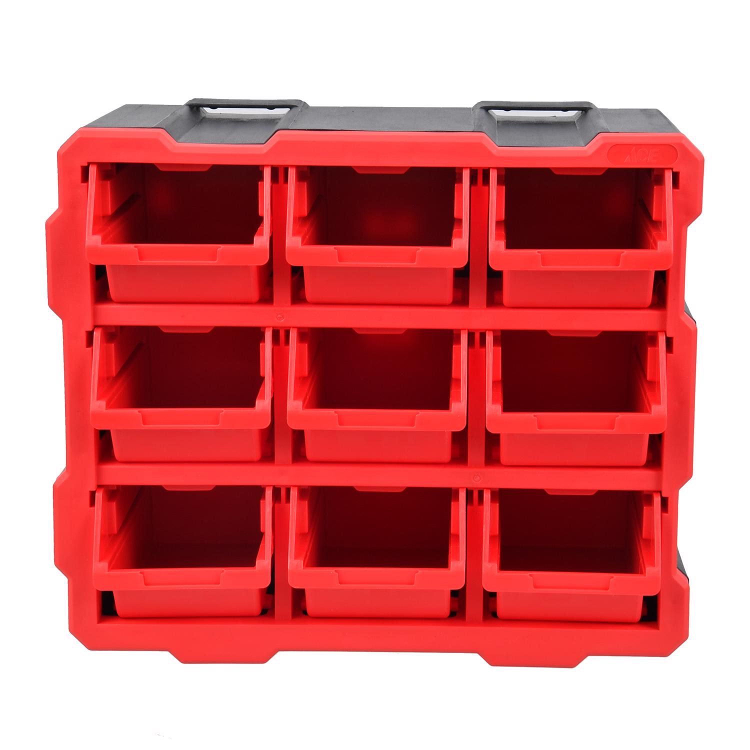 Ace 6.73 in. W X 12.6 in. H X 6.75 in. D Storage Bin Plastic 9 ...