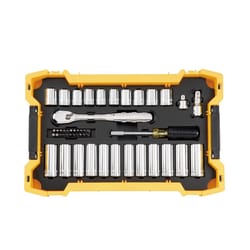 DeWalt ToughSystem 3/8 and 1/2 in. drive Metric/SAE Mechanic's Tool Set 85 pc