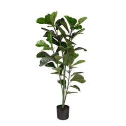 Naturae Decor 47 in. H Plastic Artificial Fiddle Leaf Fig Green