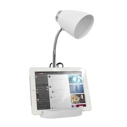 All The Rages Limelights 18.5 in. White Organizer Desk Lamp