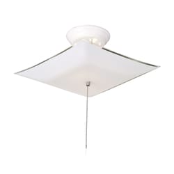 Design House 5.8 in. H X 12 in. W X 12 in. L White Ceiling Fixture