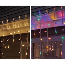 Celebrations Gold LED Mini Multicolored/Warm White 100 ct Icicle Christmas Lights 8.5 ft.