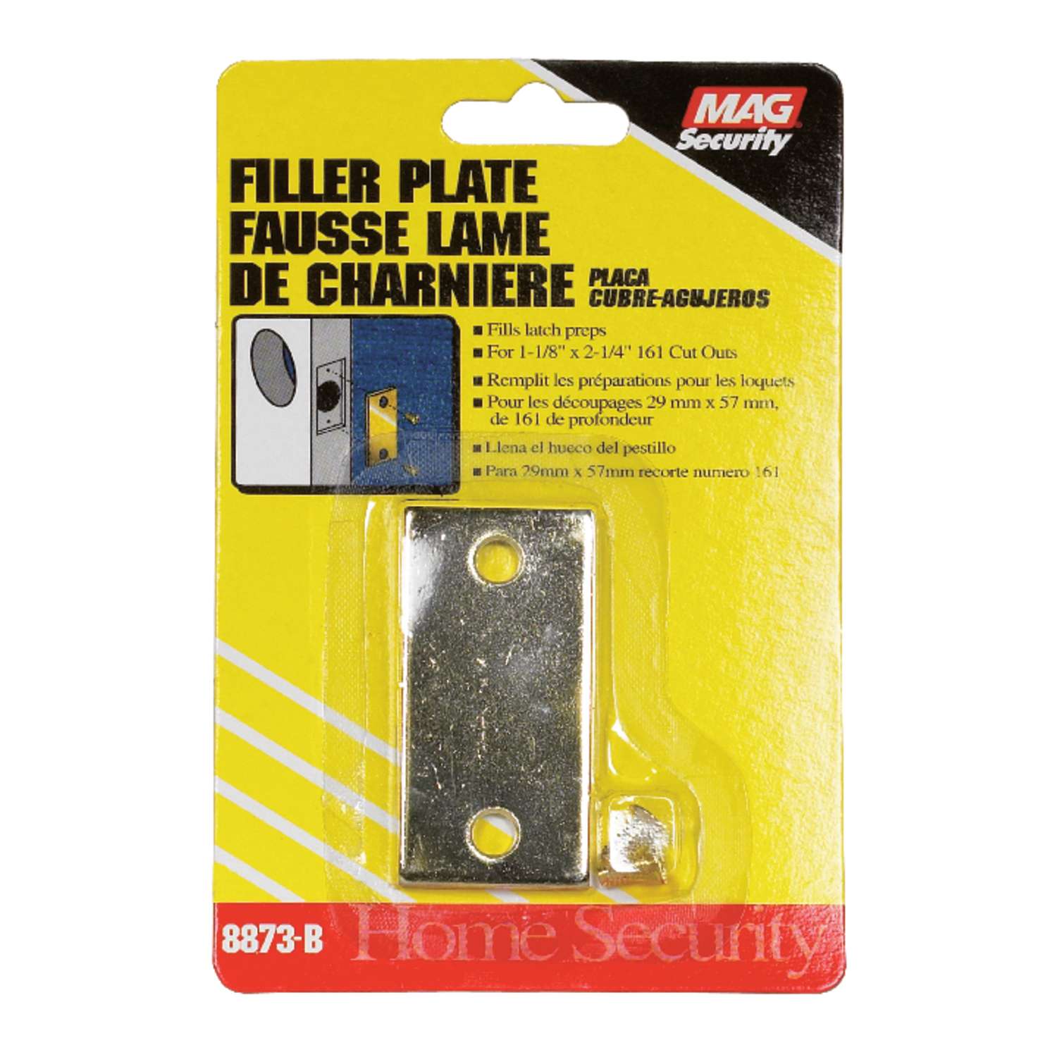 PrimeLine Brass Plated Gold Steel Door Filler Plate 1 pk Ace Hardware