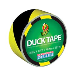 Duck 1.88 in. W X 15 yd L Black/Yellow Stripe Duct Tape