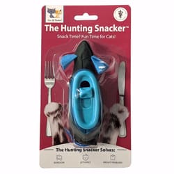 Spot Doc & Phoebe The Hunting Snacker Black/Blue Mouse Plastic Pet Feeder For Cats
