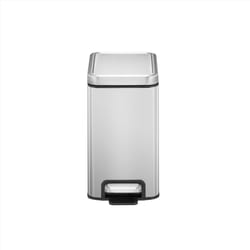 EKO Stella 2.6 gal Silver Stainless Steel Step Pedal Trash Can