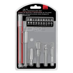 Performance Tool Drill Adapter and Bit Set 16 pc