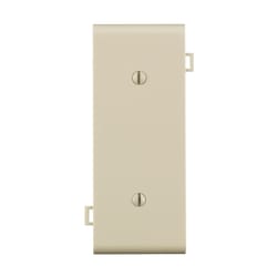 Leviton Light Almond 1 gang Thermoplastic Nylon Blank Sectional End Wall Plate 1 pk