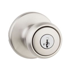 Kwikset Tylo Satin Nickel Entry Knobs 1-3/4 in.