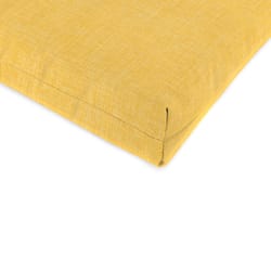 Jordan Manufacturing Yellow Polyester French Edge Chair Cushion 44 in. H X 22 in. W