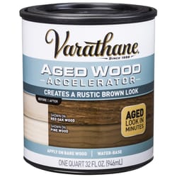 Varathane Semi-Transparent Gloss Brown Water-Based Polyurethane Aged Wood Accelerator 1 qt