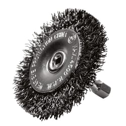Century Drill & Tool 3 in. Crimped Wire Wheel Brush Steel 4500 rpm 2 pc