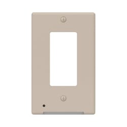 Westek LumiCover Almond 1 gang Plastic Decorator Nightlight Wall Plate 1 pk