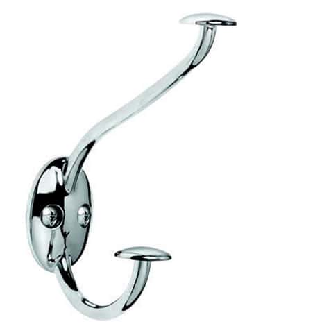 Spectrum 1.25 in. L Silver Chrome Medium Traditional Coat Hat Hook 1 pk