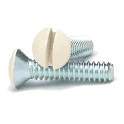 Amertac No. 6 X 3/4 in. L Slotted Oval Head Wallplate Screws 10 pk