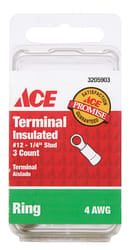 Ace Ring Terminal Yellow 3 pk