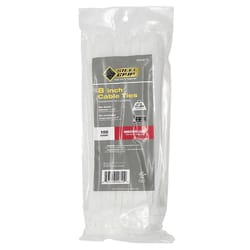 Steel Grip 8 in. L White Cable Tie 100 pk