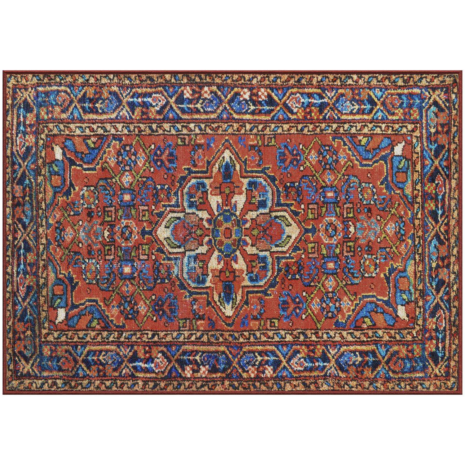 Gel Pro NeverMove Esther 34 in. L X 24 in. W Vintage Red Tribal Polyester Floor Mat Ace Hardware