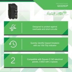 Square D QO 25 amps Plug In 2-Pole Circuit Breaker