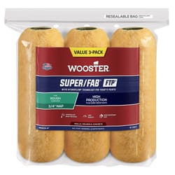 Wooster Super/Fab FTP Synthetic Blend 9 in. W X 3/4 in. Regular Paint Roller Cover 3 pk