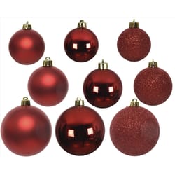 Decoris Red Assorted Shatterproof Ornaments