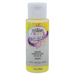 Rust-Oleum Testors Craft Matte Sunshine Yellow Water-Based Paint Interior 10 g/L 2 oz