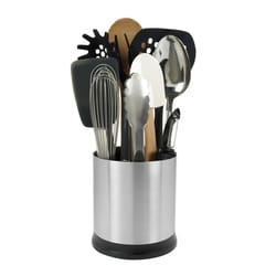 OXO Good Grips Silver Stainless Steel Rotating Utensil Holder