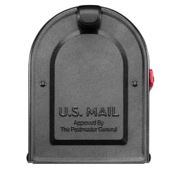 Architectural Mailboxes MB1 Modern Galvanized Steel Post Mount Pewter Mailbox