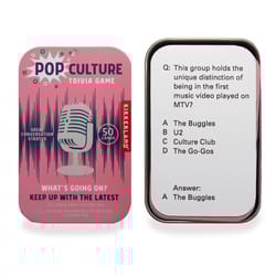 Kikkerland Pop Culture Trivia Game Pink