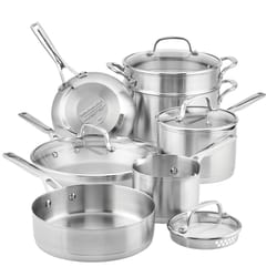 KitchenAid Brushed Stainless Steel Cookware Set Silver