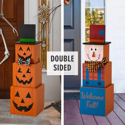 Glitzhome 36 in. Double Sided Stacked Fall Decor