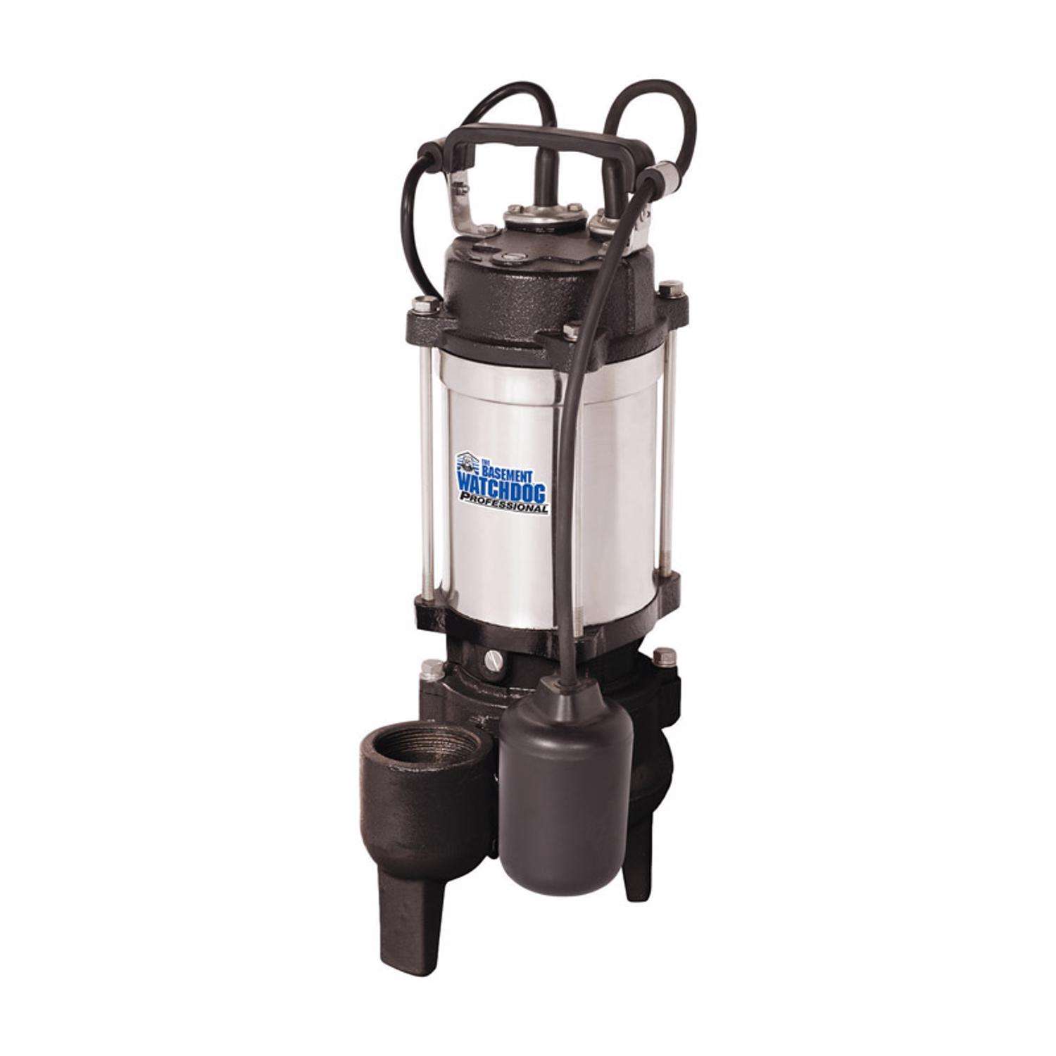 The Basement Watchdog 1/2 HP 6000 gph Stainless Steel Tethered Float Switch Sewage Pump Ace