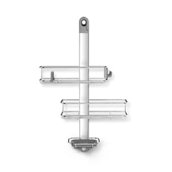 Simplehuman 26.4 in. H X 13.3 in. W X 4.3 in. L Brushed Silver Shower Caddy
