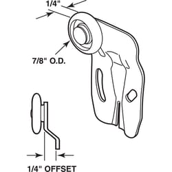 Prime-Line 7/8 in. D Nylon/Steel Roller Assembly 2 pc