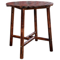 Leigh Country Char-Log Brown Round Wood Bar Table