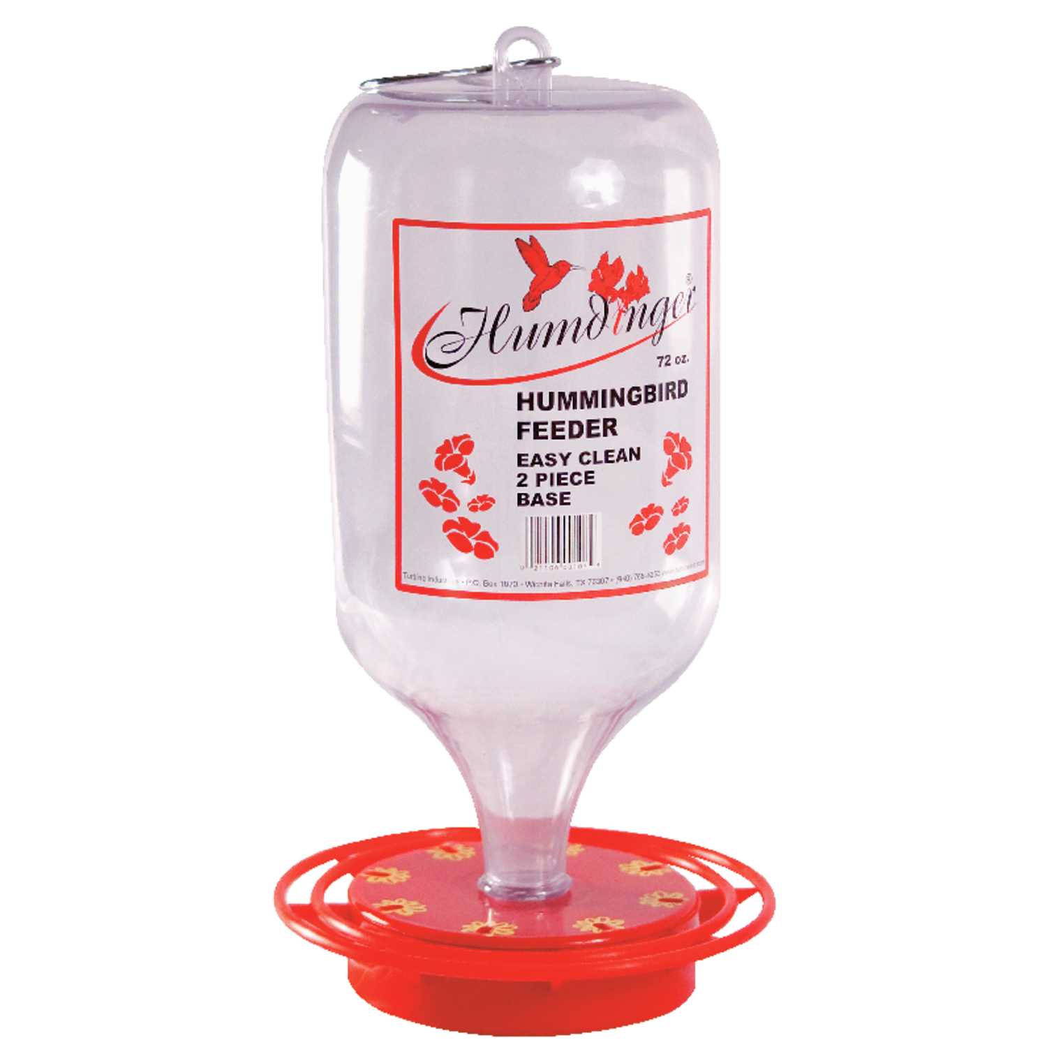 Humdinger Hummingbird 72 Oz Plastic Bottle Nectar Feeder 8 Ports