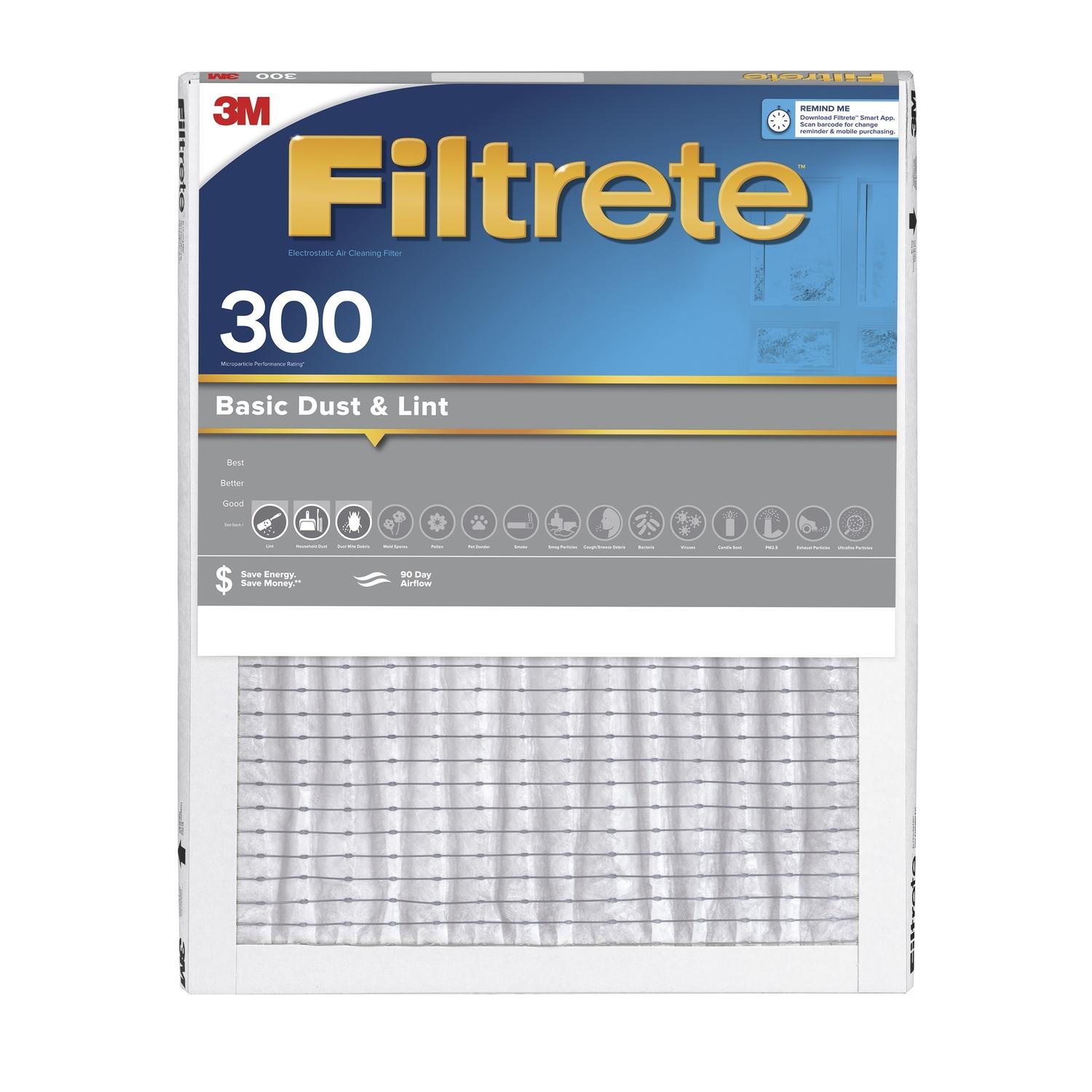 Filtrete by 3M  12x12x1  MERV 5  Dust Reduction HVAC Furnace Air Filter  Captures Dust and Lint  300 MPR  1 Filter