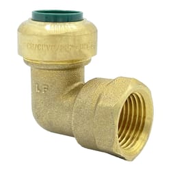 Redigrip Push to Connect 1/2 in. Push X 1/2 in. D FPT Brass Elbow Adapater