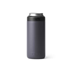 YETI Rambler 12 oz Charcoal BPA Free Colster Slim Can Insulator