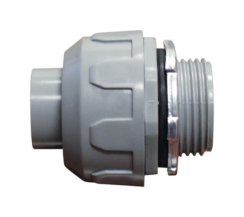 Sigma Engineered Solutions ProConnex 1 in. D Plastic Straight Connector For Liquid Tight 1 pk - 02-55462 - Conduit and Housings  sku 02-55462