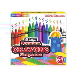 Bazic Products Premium Assorted Color Crayons 64 pk