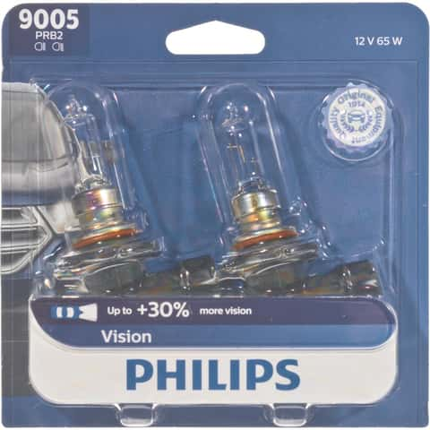 Philips H7 Vision Upgrade Headlight Bulb with up to 30% More Vision, 2  piece (Pack of 1)