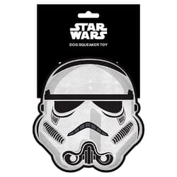 Buckle-Down Star Wars Multicolored Plush Stormtrooper Head Squeaky Dog Toy 1 pk