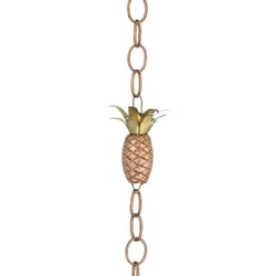 Good Directions Pineapple Rain Chain Bracket 4 in. W X 102 in. L