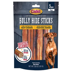 Cadet Beef Hide and Beef Pizzle Bully Stick For Dogs 3.56 oz 5 in. 5 pk