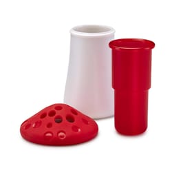 Joie Red/White Silicone/Plastic Microwave Steam Cleaner