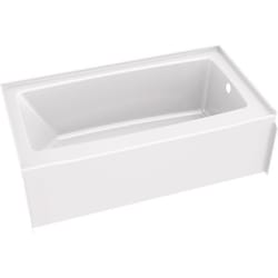 Delta Classic 500 18 in. H X 32 in. W X 60 in. L White Bathtub