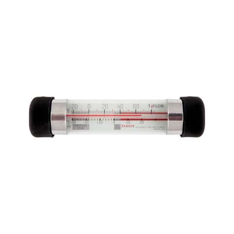 Taylor Digital Safety Zone Plastic Appliance Thermometer for Refrigerators  and Freezers Black