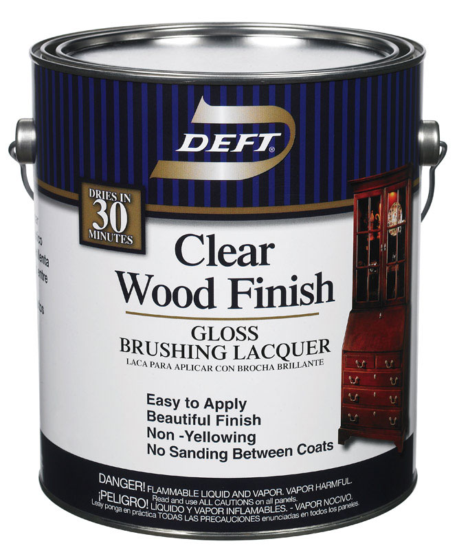 UPC 037125010010 product image for Deft Wood Finish Gloss Clear Oil-Based Brushing Lacquer 1 gal. | upcitemdb.com