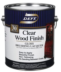Deft  Wood Finish  Gloss  Clear  Oil-Based  Brushing Lacquer  1 gal. 